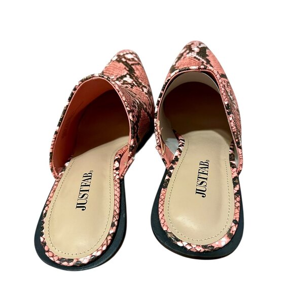 Just Fab Subtle Sophisticated Mule Faux Snakeskin Size 9 - Picture 4 of 6
